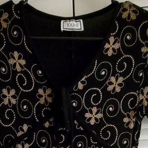 Black and gold dress